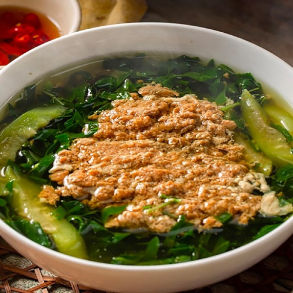 Canh cua rau đay