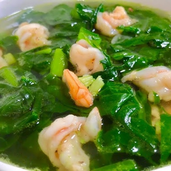 Canh mồng tơi tôm tươi